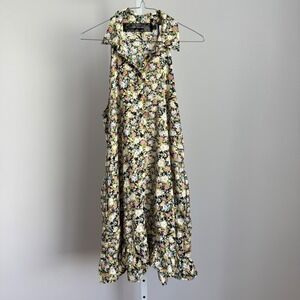 Code X Mode Floral Sleeveless Dress sz S Button‎ Up Boho Cottage